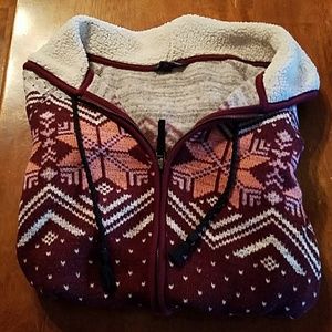 Hooded America Eagle zip up fleece Jacket